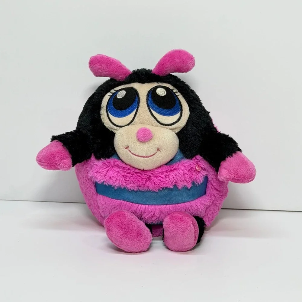 Mushabelly Adorables Pink Ladybug Plush Squeeze Chatter Sound Toy Y2K Kidcore